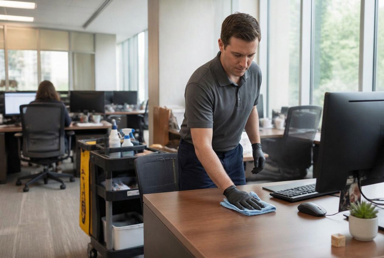 Entretien régulier dans des locaux professionnels